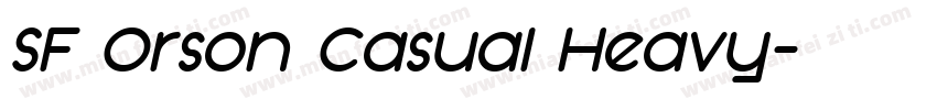 SF Orson Casual Heavy字体转换